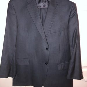 Jos A Banks Dark Gray Pinstripe Suit